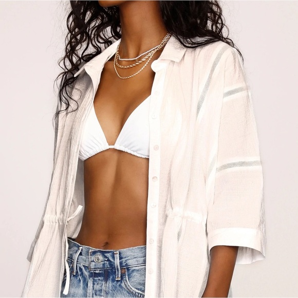 Heartloom Veranika Tunic - White Swim Coverup / Beach Dress - Picture 2 of 4